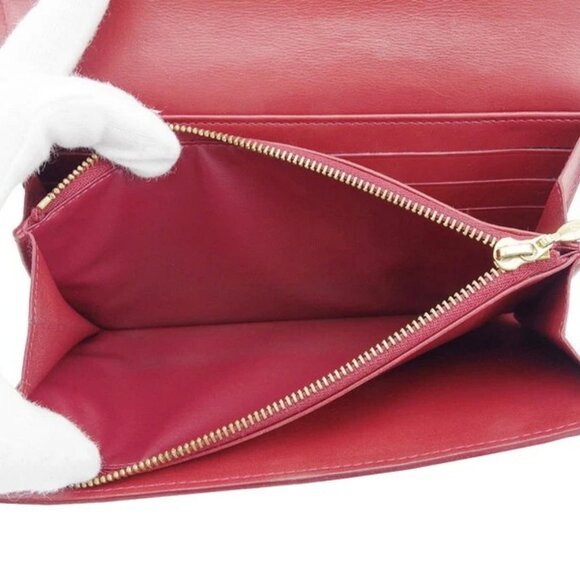 LOUIS VUITTON Long Wallet Monogram Vernis Pomme d'Amour Authentic Used - Picture 7 of 11